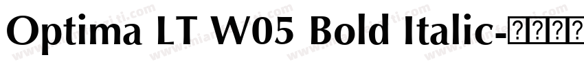 Optima LT W05 Bold Italic字体转换